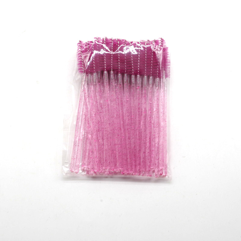 Nueva barra de cristal color cepillo de cejas cepillo de cejas cepillo de cejas portátil multipropósito cepillo pequeño 50 un paquete