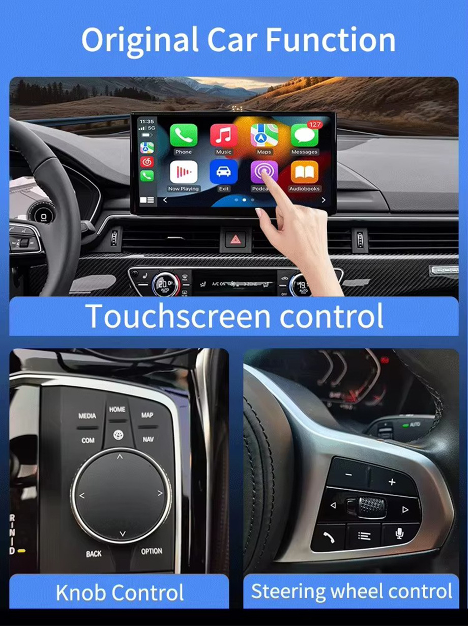 Cross-Border Factory Source Mini Adapter for Apple and Android 2-in-1 Wired to Wireless Carplay Box