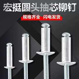 抽芯铆钉开口型扁圆头拉铆钉大帽脱芯铝铆钉铆接专用拉钉厂家批发