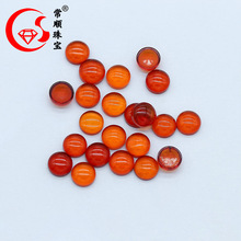 天然琥珀戒面圆形裸石蜜蜡戒面晶体干净漂亮中古首饰配件厂家批发