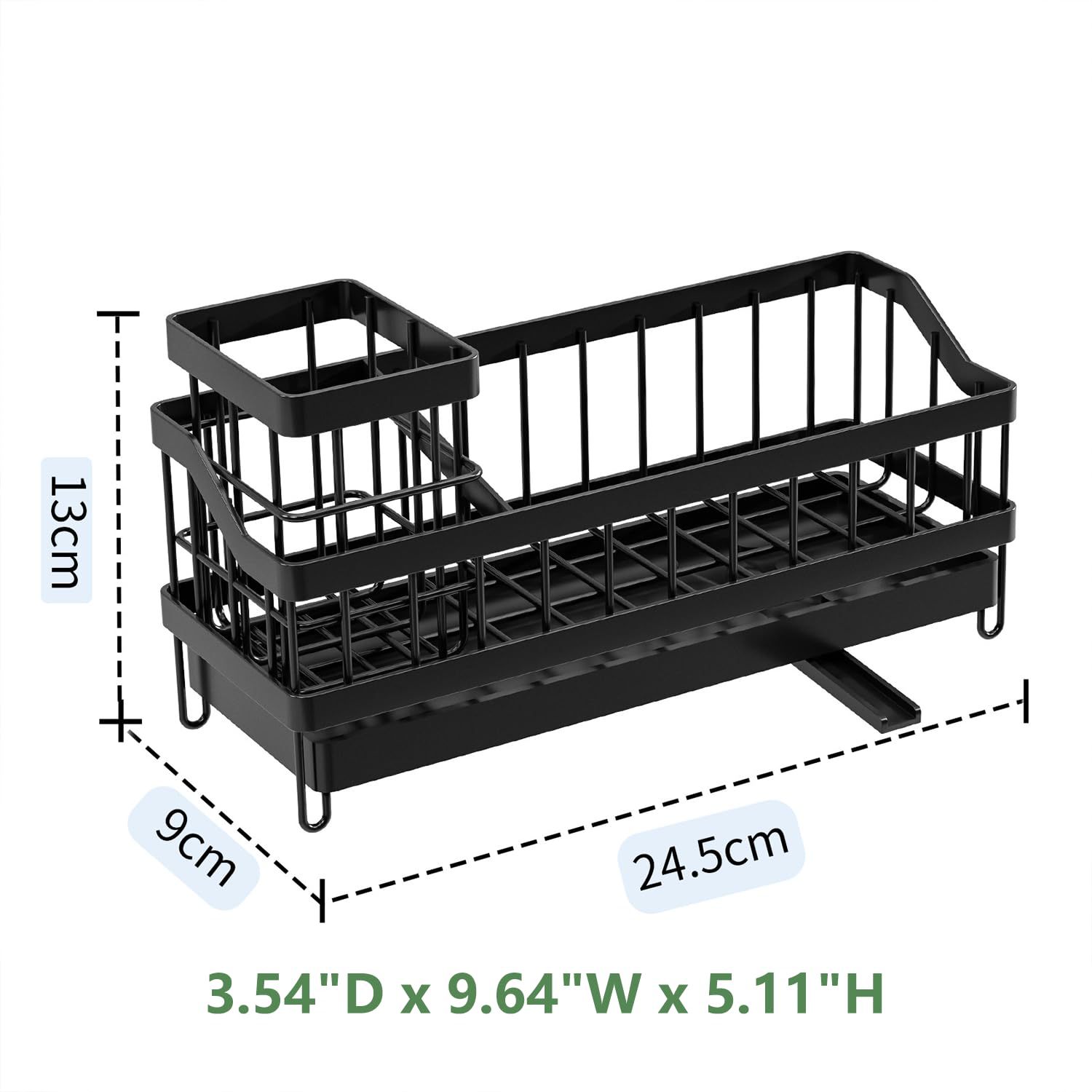 Amazon Dishwashing Sponge Holder, No-Drill Wall-Mounted Brush Storage Rack, Countertop Sink Cloth Draining Rack