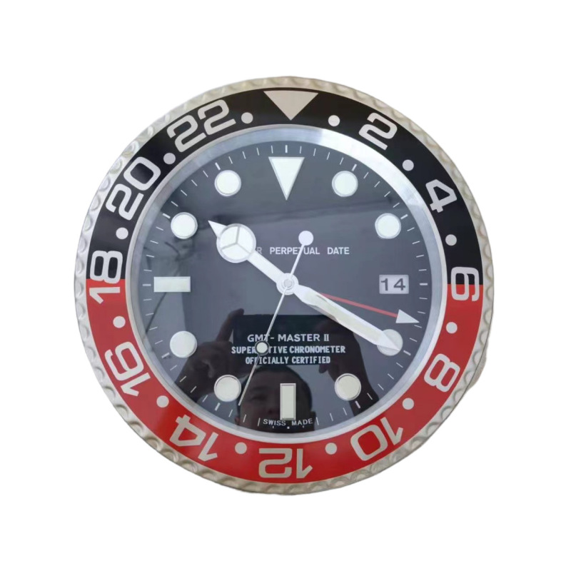 源头工厂直销 R L X 水鬼 GMT SEA 迪通拿系列14寸金属外壳表挂钟|undefined