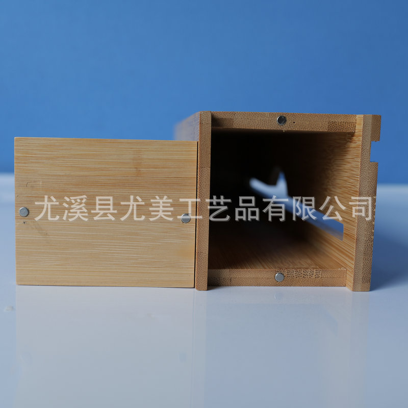 Caja de almacenamiento de bambú para el hogar caja de almacenamiento de bolsa de mantenimiento fresco cajón de cocina cortador de película de mantenimiento fresco caja de corte de almacenamiento de múltiples rejillas