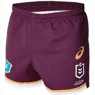 Cross-border Australian NRL rugby shorts, dark purple mesh sports shorts, Asics side-printed casual shorts Cross-border Australian NRL rugby shorts, dark purple mesh sports shorts, Asics side-printed casual shorts