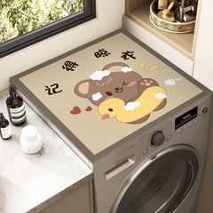 漫画ドラム洗濯機カバーマット吸水防塵トップマットキッチン水切りマット家庭用珪藻泥床面滑り止めマット