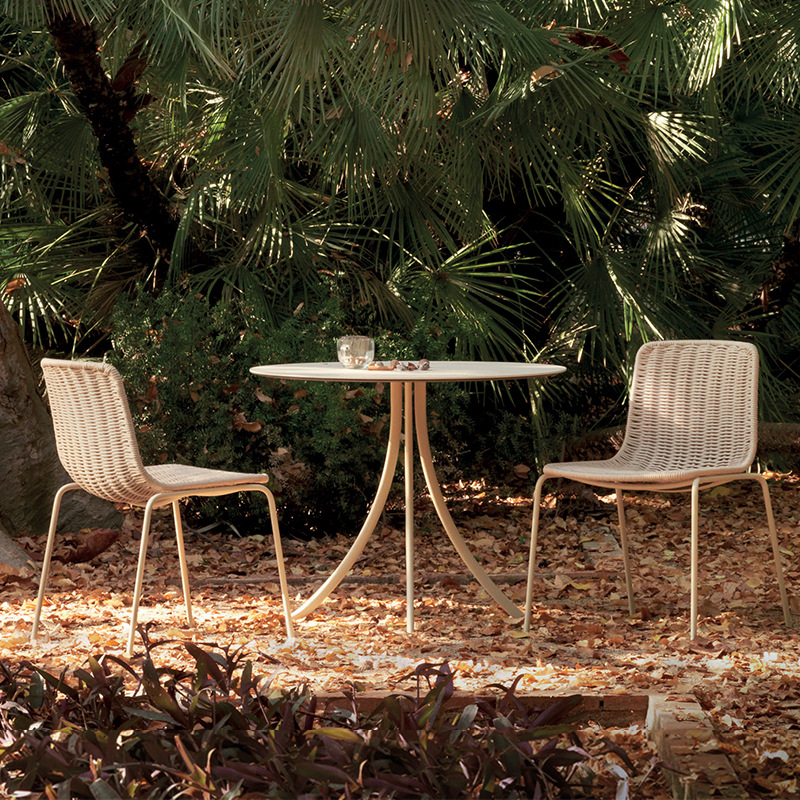 Mesas y sillas de ratán para exteriores, muebles de ratán para jardín, balcón y terraza, juego de mesa larga impermeable y resistente al sol. image 3