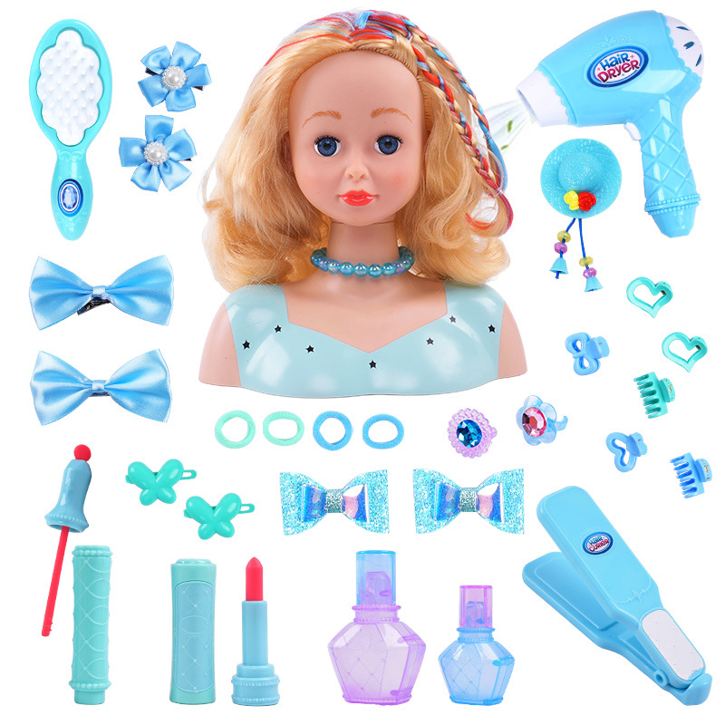 Amazon play House media-longitud traje de muñeca peine pelo puede hacer secador de pelo peluquería modelo de simulación de juguete al por mayor