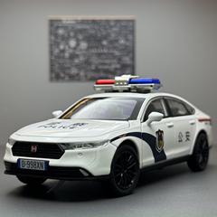 嘉業合金の車のモデル1:32アコードのパトカーは音の光の回力のおもちゃの車の効果の模型を持って代行して卸売りを代行します。