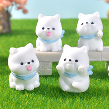 微景观创意小摆件可爱萨摩耶小狗公仔 diy装饰品配件树脂萌粒摆件