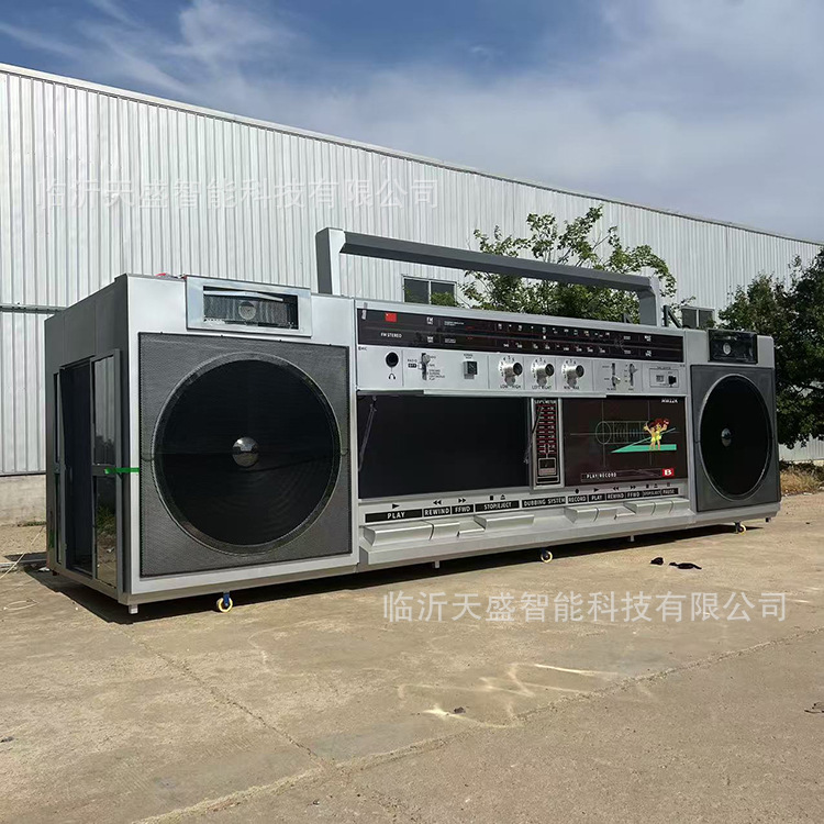 出口大型录音机售卖亭Large tape recorder景区露营地网红打卡