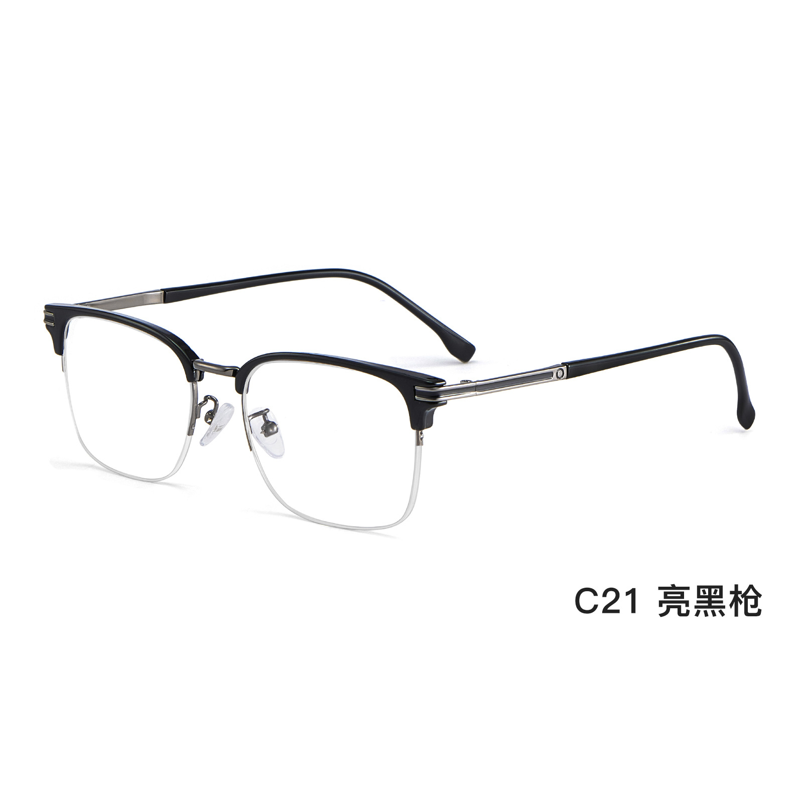 Moda elegante aleación negocio ceja marco medio marco gafas marco todo partido no cara clip puede coincidir con miopía Danyang al por mayor