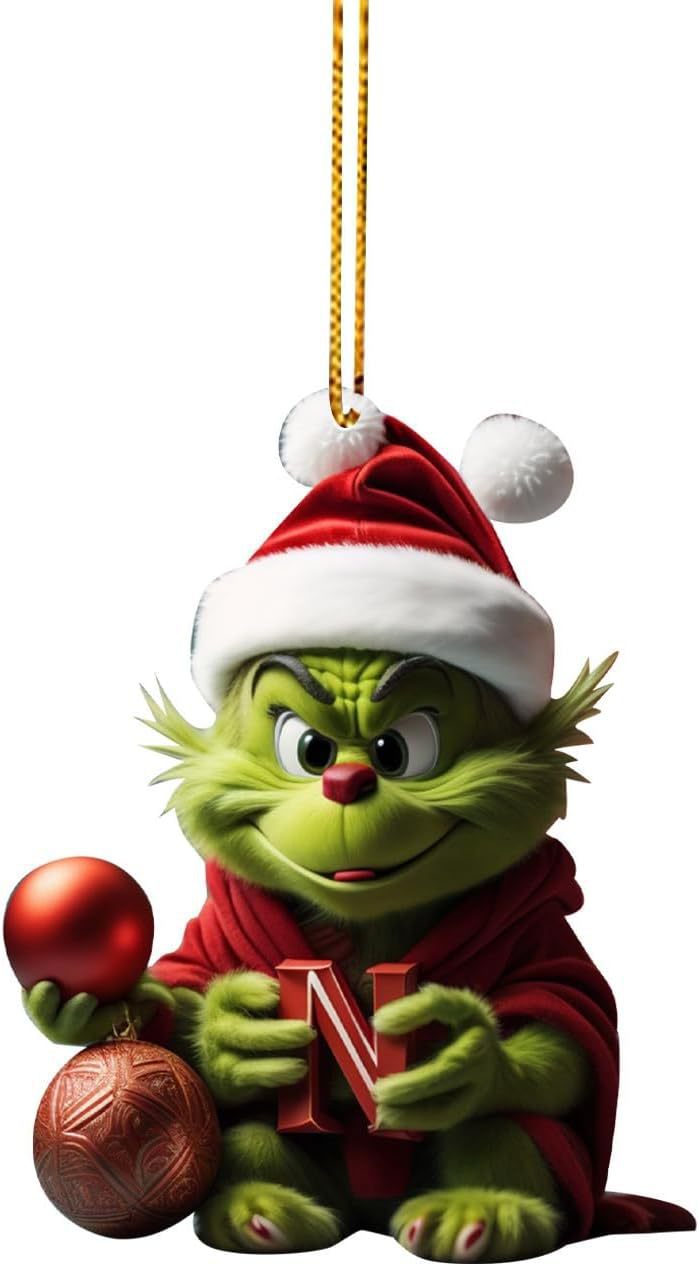 Amazon Grinch Letras Decoración Decoración de Navidad Decoración de árbol de Navidad Colgante image 19