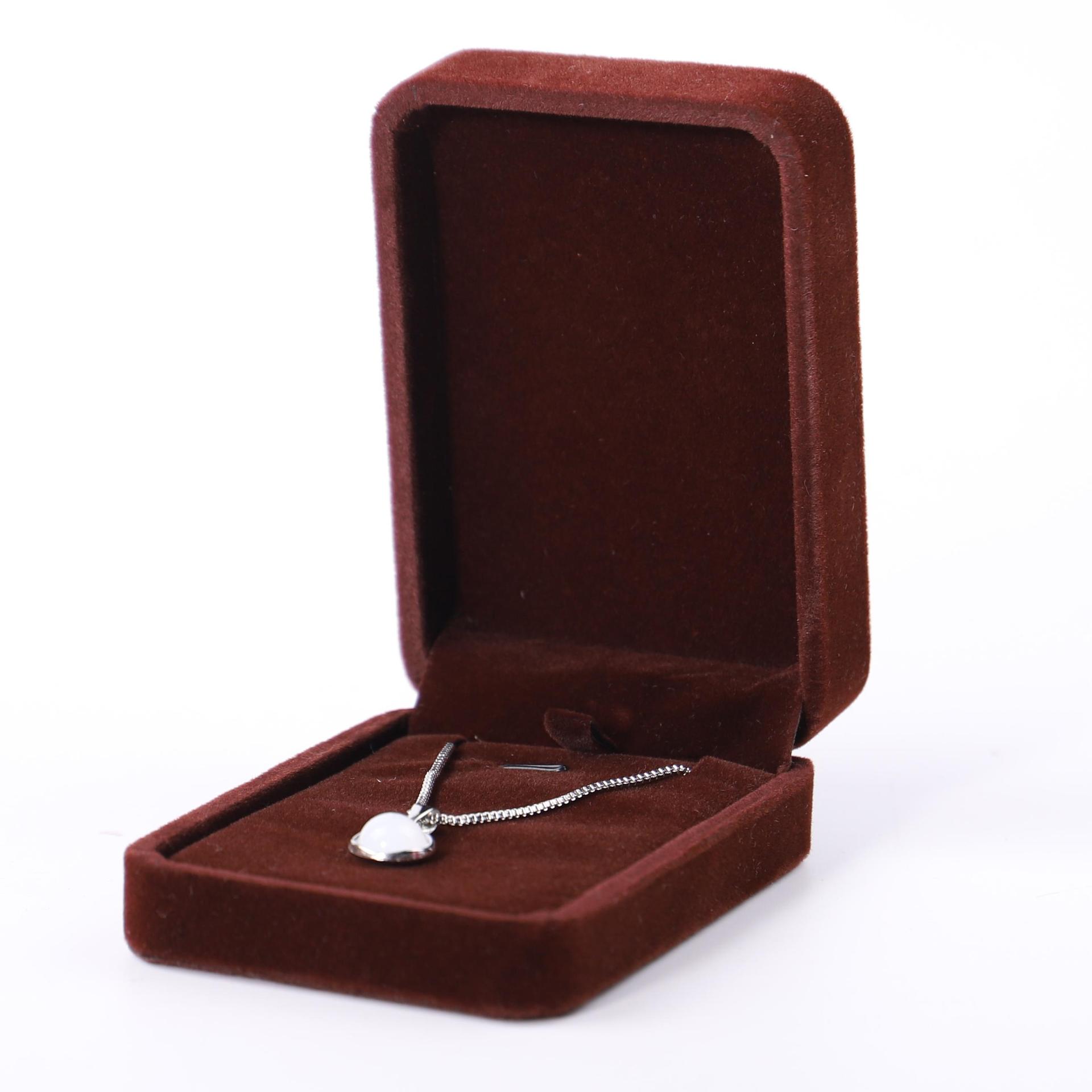 Fuente fábrica venta directa franela joyería caja de embalaje collar pendientes caja de anillo pulsera colgante caja de cadena de mano al por mayor