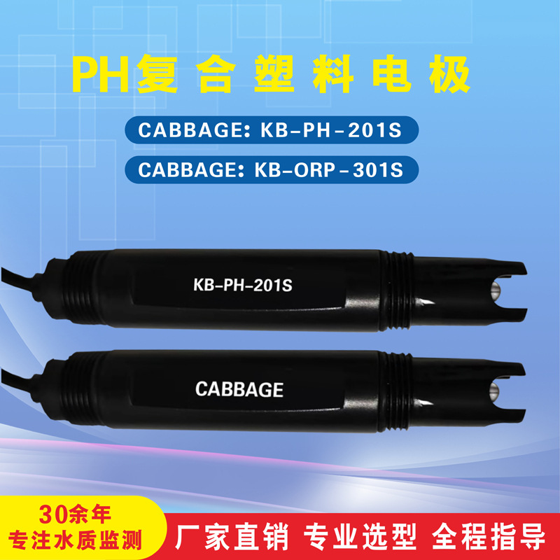Cabbage�Ʊ�KB-PH-201S pH�缫 ��ˮ��ˮ��ҵ����KB-ORP-301S̽ͷ