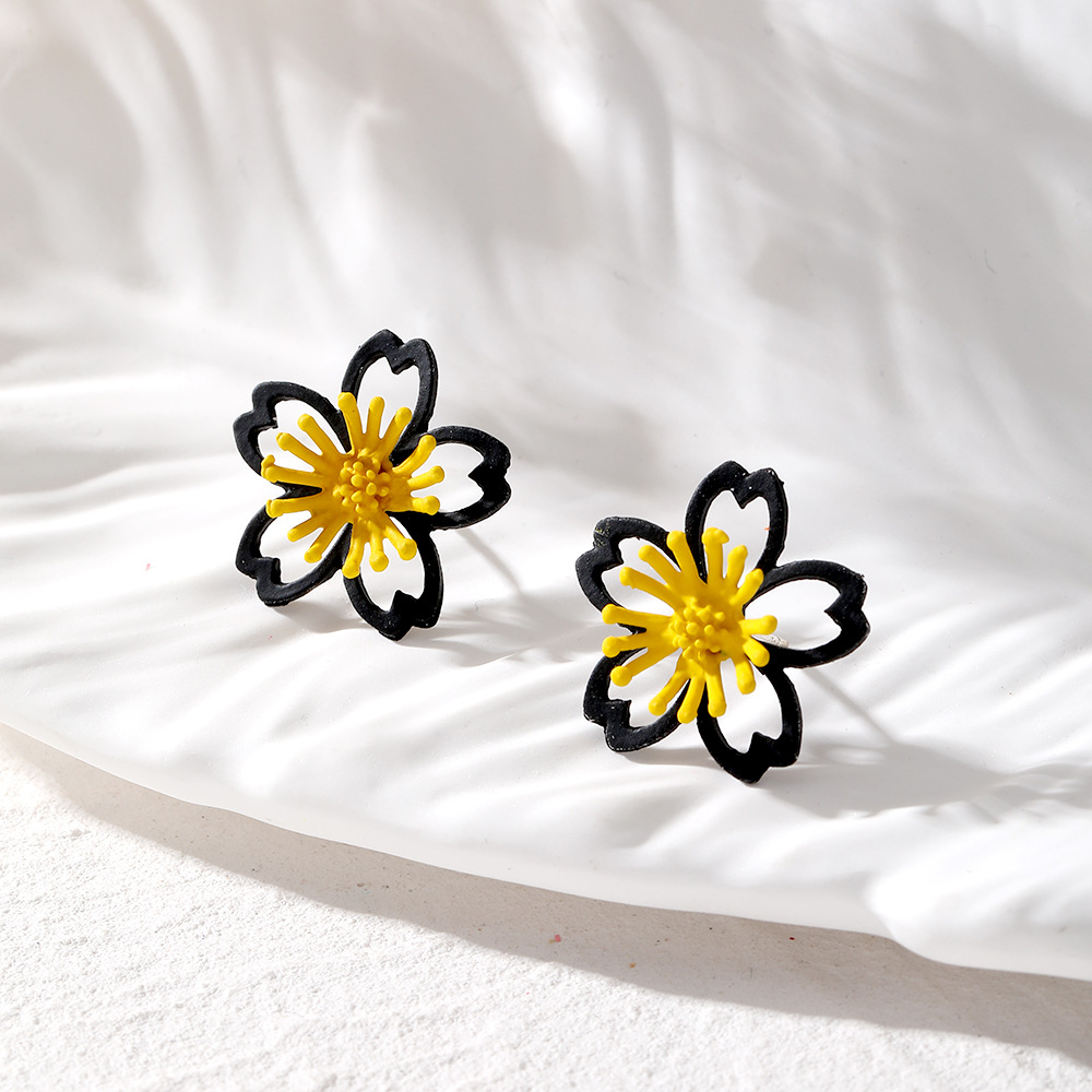 1 Pair Vacation Modern Style Pastoral Flower Zinc Alloy Ear Studs display picture 5