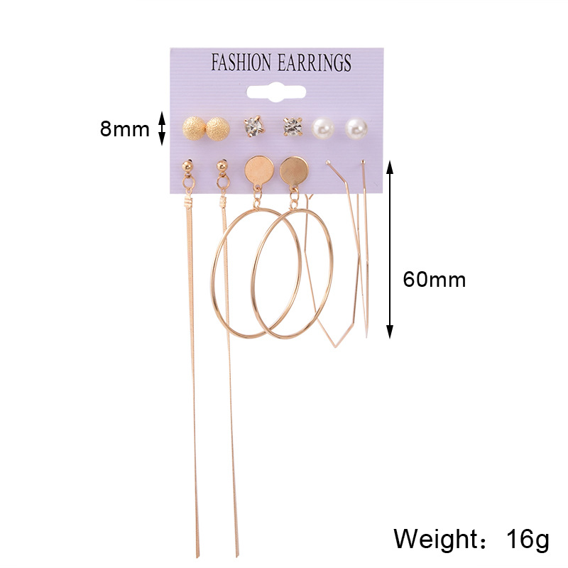 Fashion Round Heart Shape Alloy Plating Inlay Rhinestones Pearl Womenu0027S Earrings 1 Set