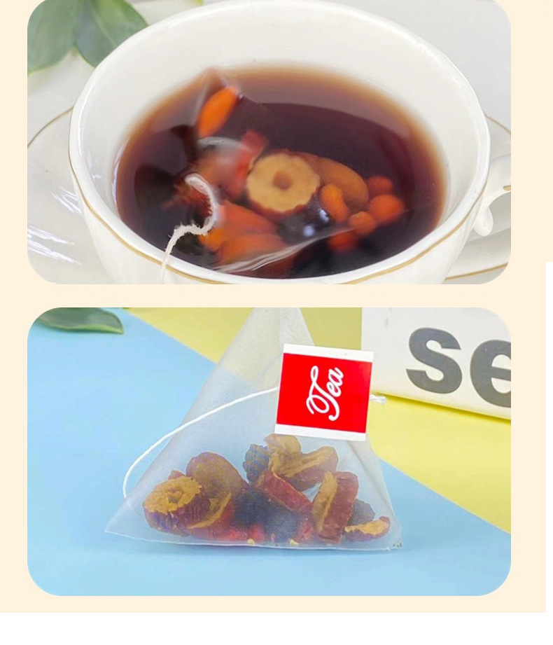 Ginseng Mulberry Wellness Tea Ren Shen Sang Shen Cha 20 Triangle Tea Bags 100g Sugar Free Herbal Blend details