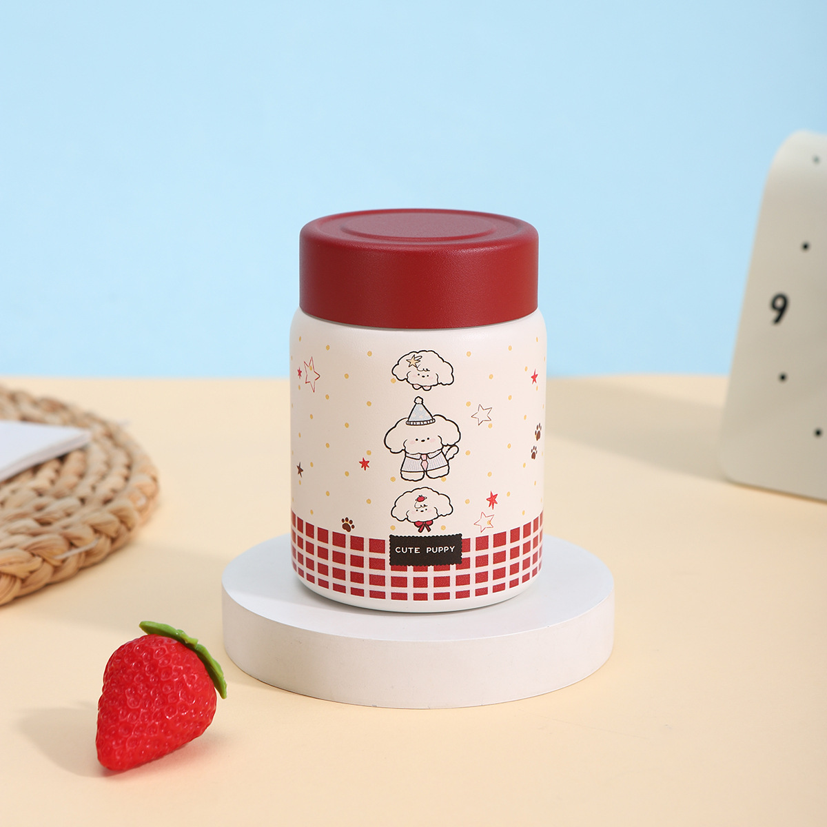Gourde thermos en acier inoxydable mignonne compacte portable_voghion.com