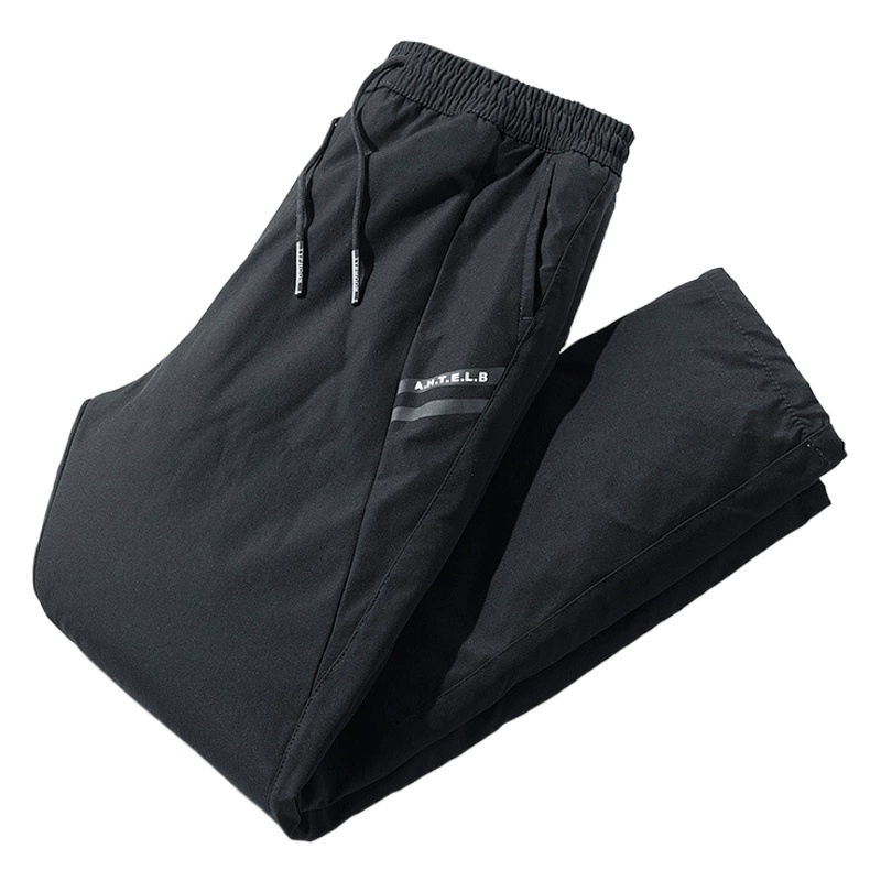 Мужские повседневные пуховики 2023 зимние толстые Молодежные уличные ветрозащитные теплые белые брюки на утином пуху мужские