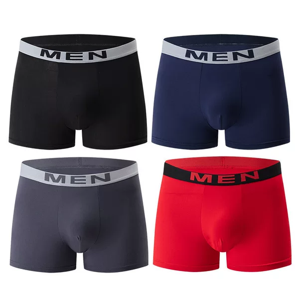 Overseas Cross-Border 10-Pack Men's Boxer Briefs, Solid Color, Simple, Fashionable, Casual Men's Underwear, Elastic Waist Boxer Shorts