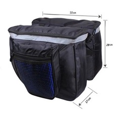 Mountain bike rear rack dual saddle bag, bike rear carrier double saddle bag cycling accessory equipment