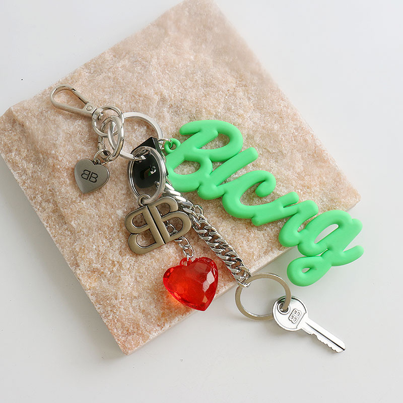 레트로 레드 러브 형광 그린