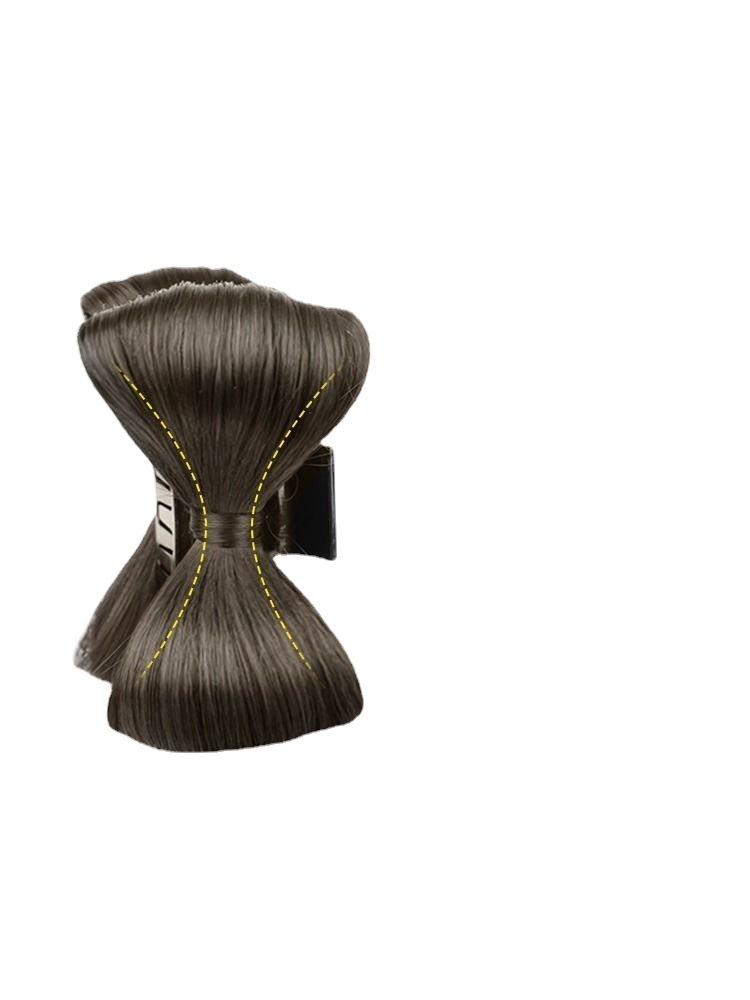 Koni Clipe de cabelo com laço de cabelo falso para rabos de cavalo altos e baixos, lindo coque de cabelo estilo princesa em uma peça