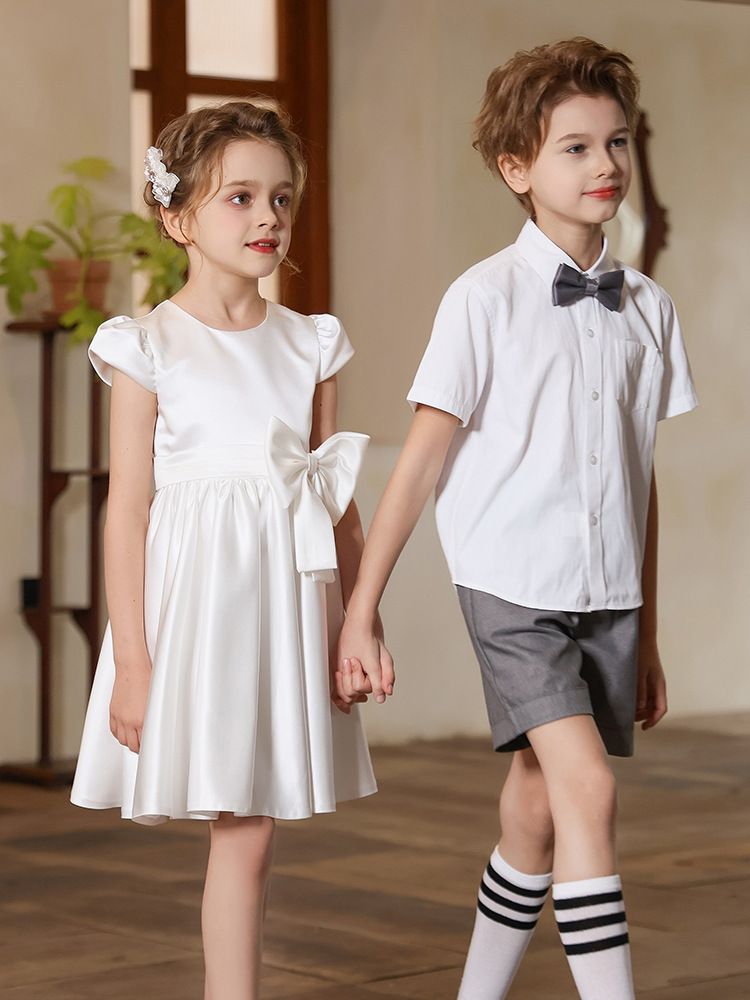 Ropa de actuación del Día del Niño, ropa de clase de verano para estudiantes de primaria y secundaria, traje de camisa, ropa de coro de graduación de jardín de infantes