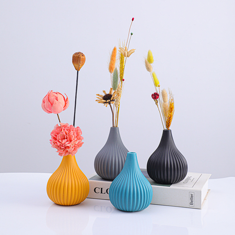 Nordic ins estilo simple fresco de cerámica pequeño florero titular aromaterapia adornos mate la vida del hogar decoraciones