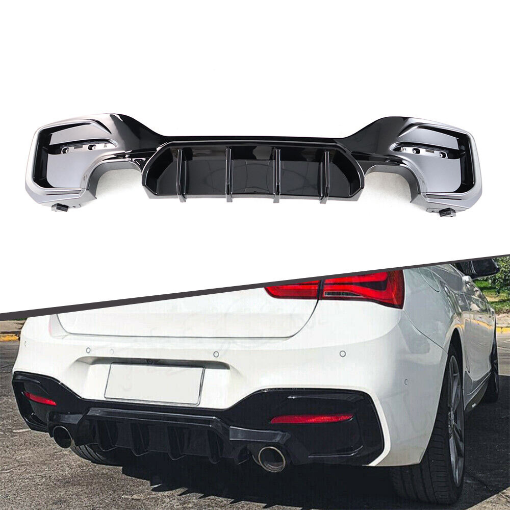 Suitable for BMW 1 Series F20 rear lip with lights, square light car modification rear spoiler tail lip parts for 15-19 models