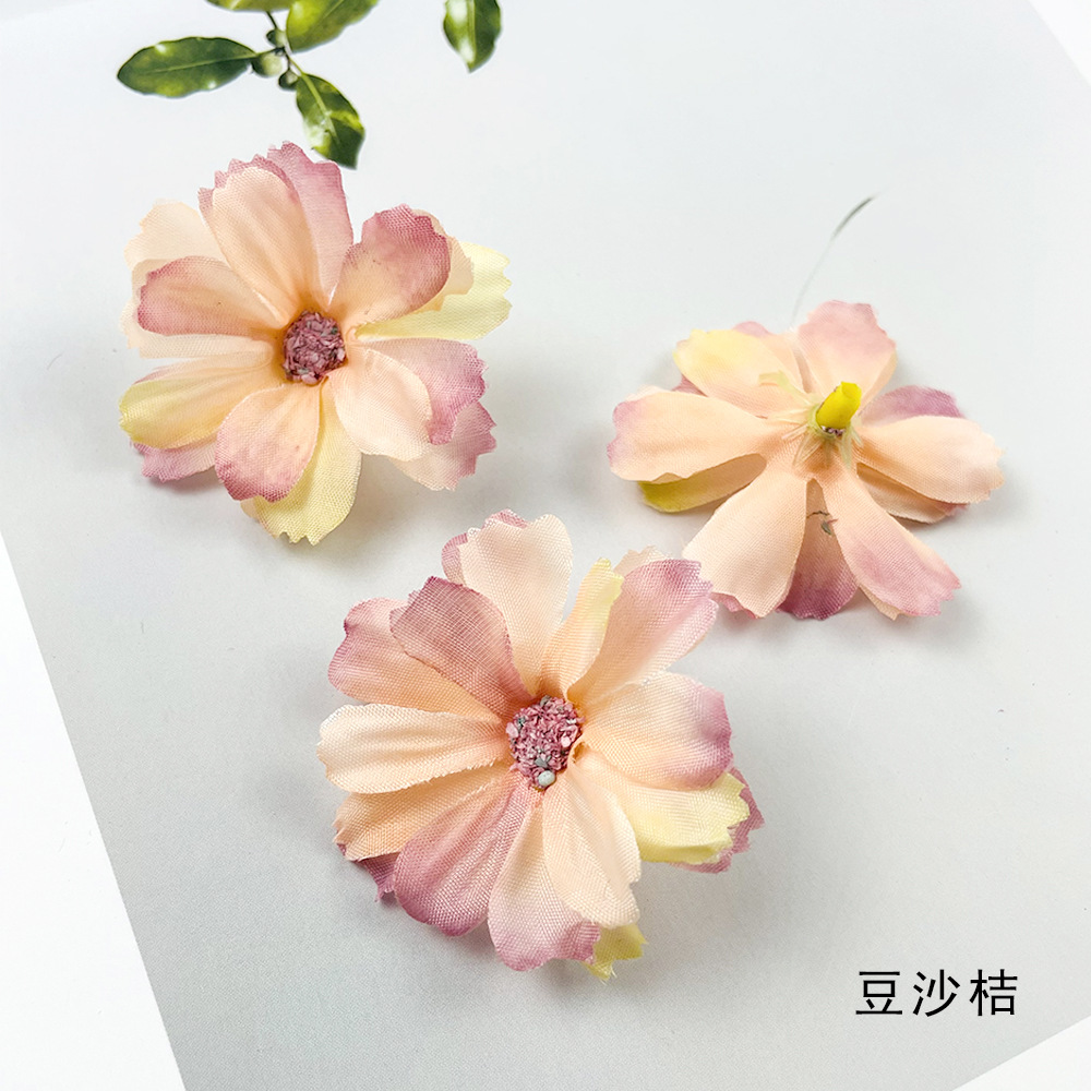 4.5cm núcleo de hierba flor de ciruela DIY hecha a mano material de ropa flores falsas flores decoración de pared de flores