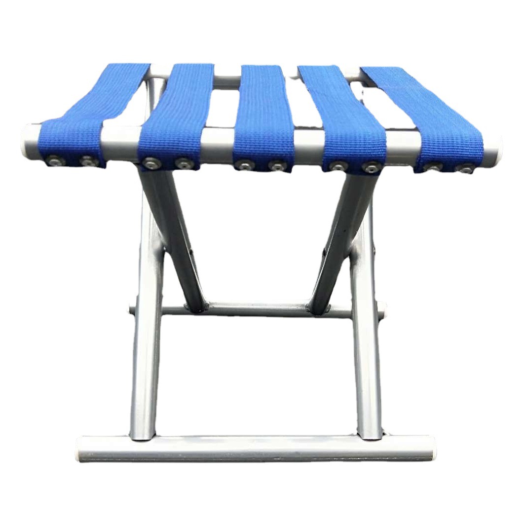 Manufacturer Supplies Folding Mazar Thickened Steel Pipe Seats Outdoor Fishing Mazar Camping Square Folding Stools