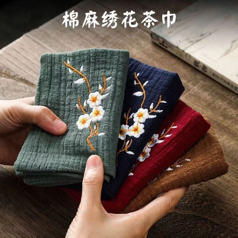 茶巾吸水綿麻高級茶布二重布芸国風厚い吸水禅意工夫茶器独立包装|undefined