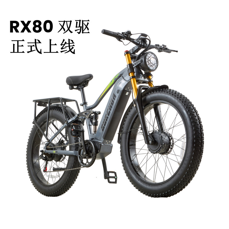 Overseas warehouse electric mountain bike factory direct low-cost snow Europe and the United States cross-border BURCHDA on behalf of RX80 bicycle