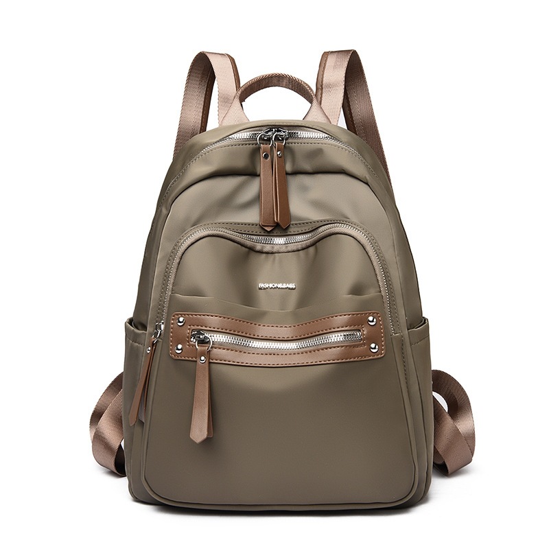 Mochila de comercio exterior mochila de hombro a prueba de agua ocio 2026 bolsas de mujer impermeables a prueba de agua tendencia de calle beige