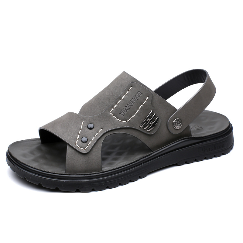 Men's Non-slip Soft Thick Sole Sandals For Beach And Driving_voghion.com