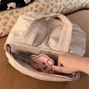 Cosmetic Bag Large Capacity Women's 2025 New Satchel Partition Cosmetics Bag Travel Toiletry Bag Double Opening Satchel