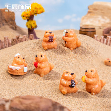 微景观可爱仿真土拨鼠diy树脂小摆件工艺品小动物园艺装饰小摆件