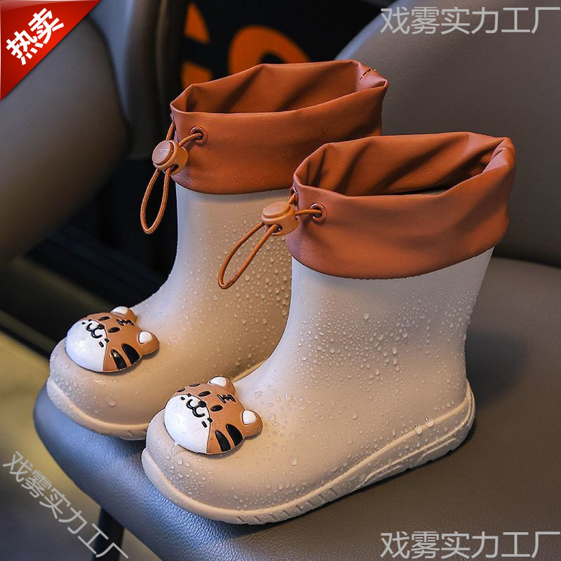 Children's Rain Boots, Boys' Rain Boots, Non-Slip Men's Baby, Toddler, Kidsren's Water Shoes, Girls' Waterproof Rubber Shoes, Lightweight New Style