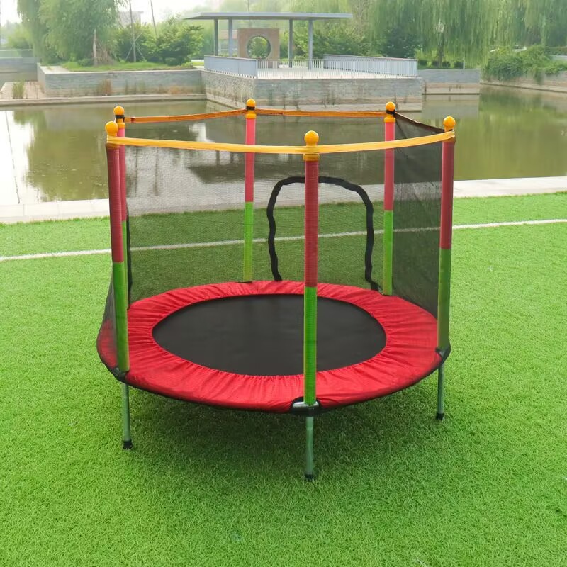 Trampolín para niños con red de seguridad, uso interior y exterior, fitness interactivo para adultos y niños image 4