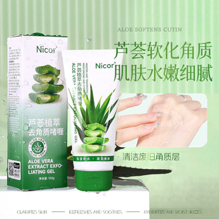 Nicor Nokoya Aloe Vera Plant Extract Exfoliating Gel 100g Deep Cleansing Gentle Scrub Rub Mud Hot Style
