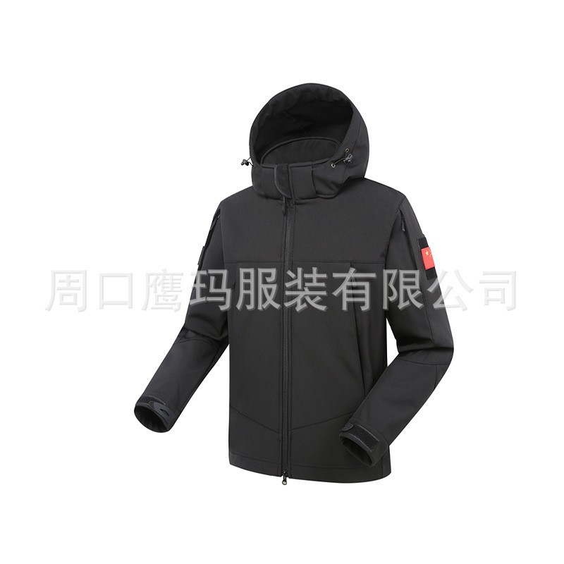 厂发跨境软壳加绒战术保暖防风防水户外休闲现货男冲锋衣滑雪服
