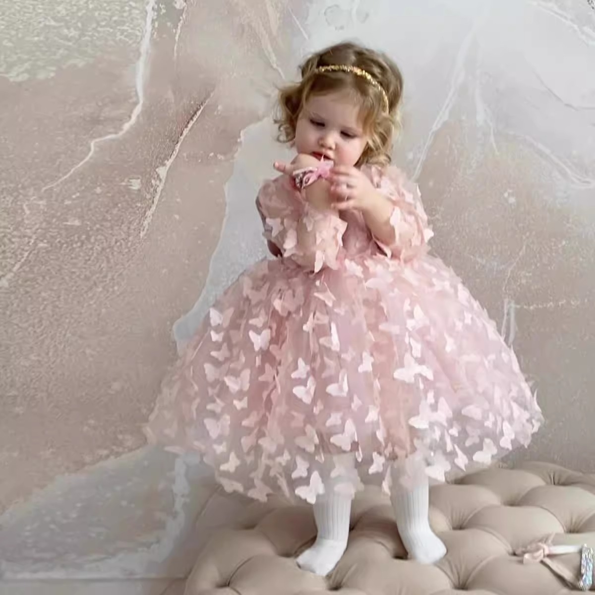 Robe de princesse printanière pour bébés filles (0-3 ans) - Style moderne - Fibre de polyester performante_voghion.com