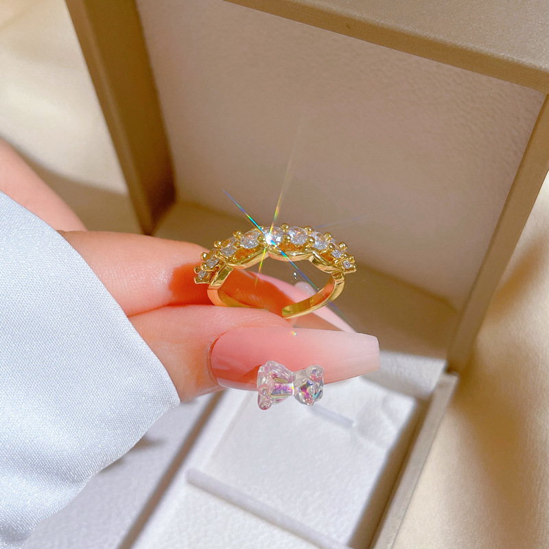 Offener Ring Mit Diamanten Luxus Modeschmuck Für Damen_voghion.com