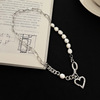 Necklace from pearl, design fashionable chain for key bag , Korean style, trend of season