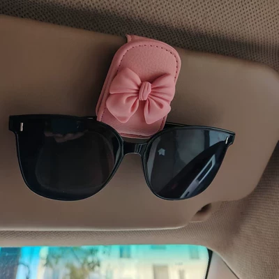 Pu Leather Car Glasses Holder: Car Glasses Clip/Bill Clip