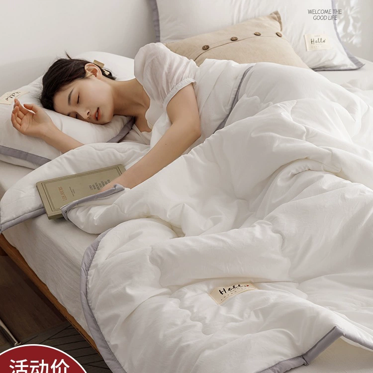 Летнее одеяло из стираного хлопка с кондиционером, летнее прохладное одеяло, можно стирать в машине, двойное тонкое одеяло, одинарное летнее одеяло для студенческого общежития