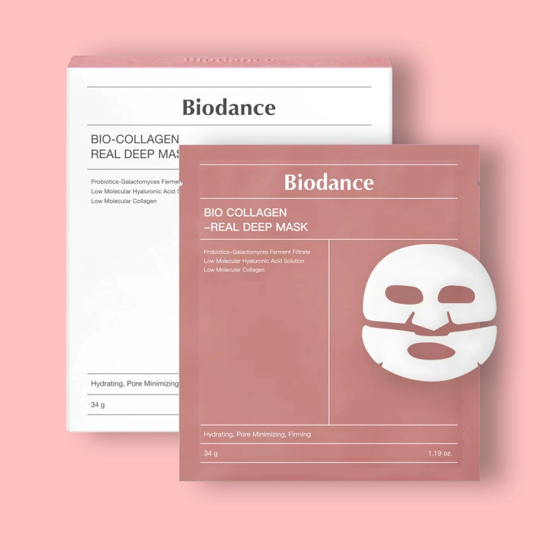 Тканевая маска для лица Biodance Bio‑Collagen, увлажнение и коллаген, одиночные и наборы по 4 шт.