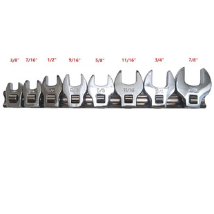 8-piece inch horn wrench 3/8 inch interchangeable movable open mouth metric wrench tool 3/8-7/8 inch