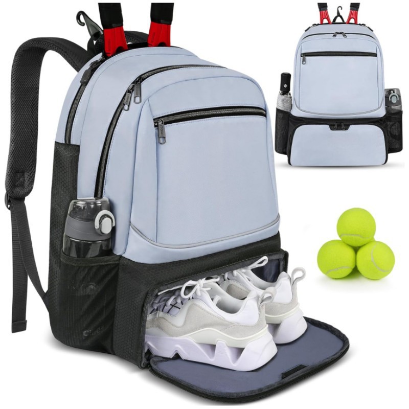 Amazon venta caliente bolsa de raqueta mochila de raqueta deportiva de gran capacidad de viaje estratificado bolsa de almacenamiento de zapatos almacén independiente